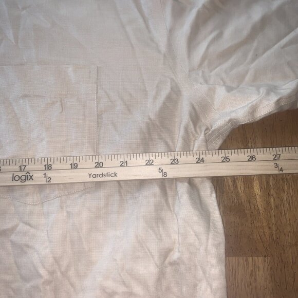 Tommy Hilfiger Button Down Yellow White TLC The Lifetime Collar 17 32/33 Men - Picture 8 of 10